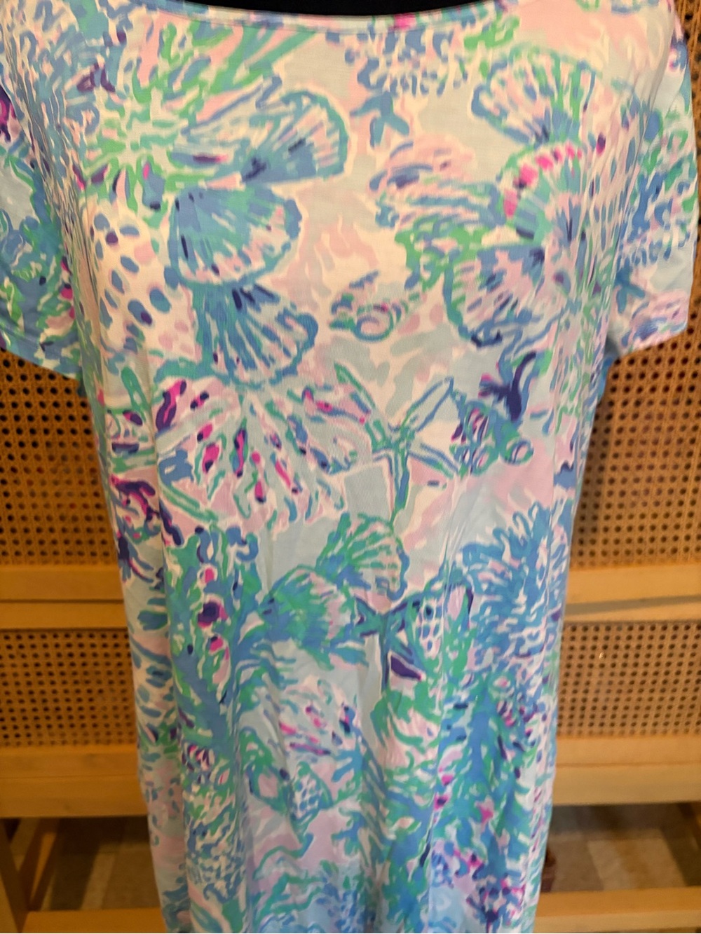 Lilly Pulitzer Dress/cover Up Women’s Size X-Large Blue Floral - Picture 5 of 6